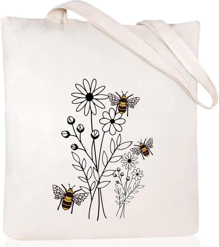 Grote Canvas Tas met Kattenprint voor Dames - Herbruikbare Stoffen Schoudertas