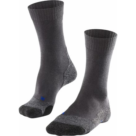 FALKE TK2 Cool anti-blaar dik lyocell functioneel materiaal wandelsokken heren grijs - maat 42-43
