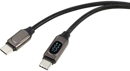 Renkforce RF-6249498 USB-kabel USB 2.0 USB-C stekker, USB-C stekker 2.00 m Zilver (metallic)