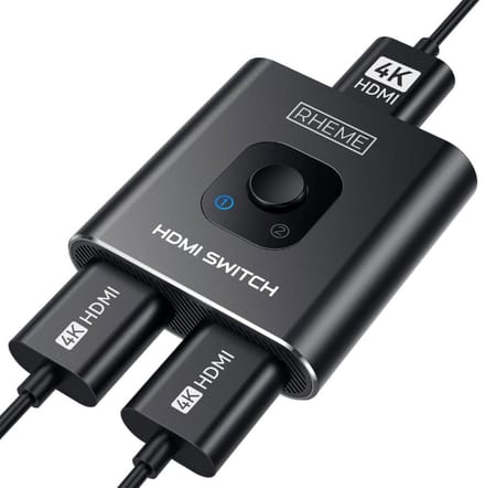HDMI Switch - Bi-Directioneel 2-in-1 - HDMI 2.0 – HDR & HDCP 2.2 – Aluminium – 18Gbps - Rheme