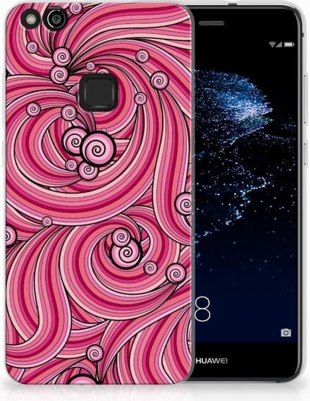Huawei P10 Lite Hoesje maken Swirl Pink