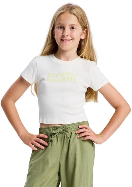 Roxy Baby One More Time T-shirt Met Korte Mouwen Wit 16 Years Meisje