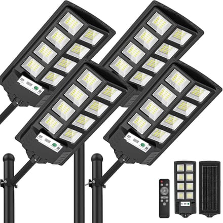 Krachtige Buiten Zonne-Verlichting met Bewegingssensor en Afstandsbediening - 4 Stuks