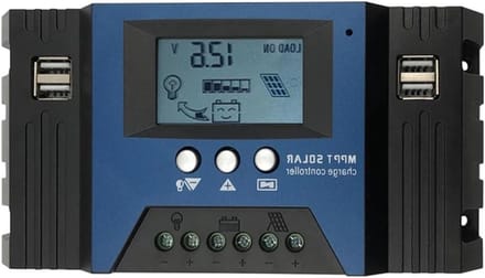 Zonne Laadregelaar - MPPT Controller - Accu Beheer - Automatische MPPT Tracking - 12/24V 30-100A - Blauw