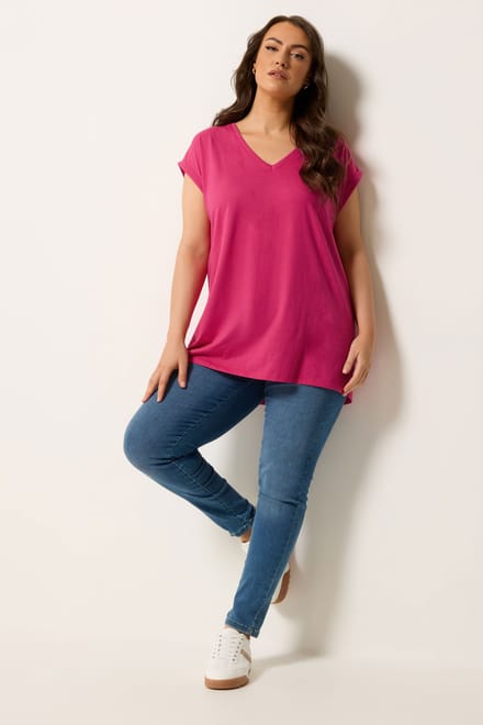 Yours Roze Vhals Basic Tshirt Size 42