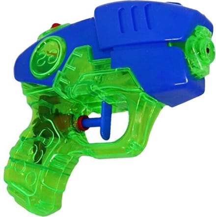 Waterpistooltje/waterpistool - 4x - blauw/groen - 12 cm - speelgoed
