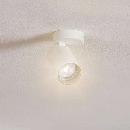 Nowodvorski Lighting Plafondspot Mono I wit, binnenkant goud, 1-lamp