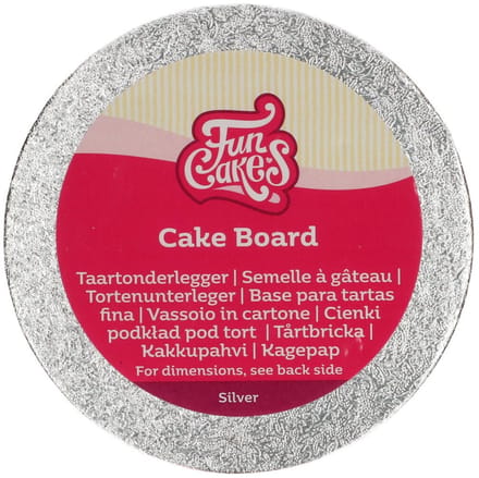 FunCakes Cake Board Rond - Zilver - Ø12,5 cm - Taartonderlegger - Taartkarton