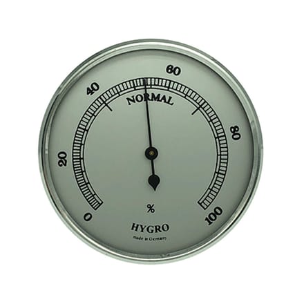 SELVA Hygrometer inbouwweerinstrument, diameter 65 mm, zilver