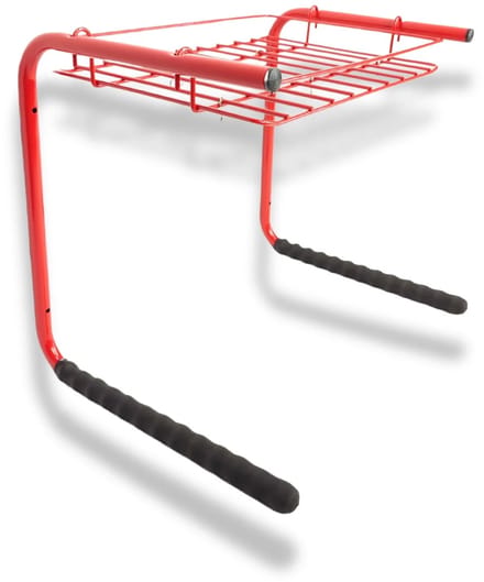 Mottez Fietsendrager - voor 2 fietsen - wand/muur opbergen - rood