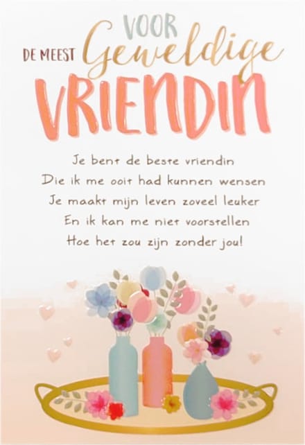 Kaart - Intense - Voor de meest geweldige vriendin - TE021-C