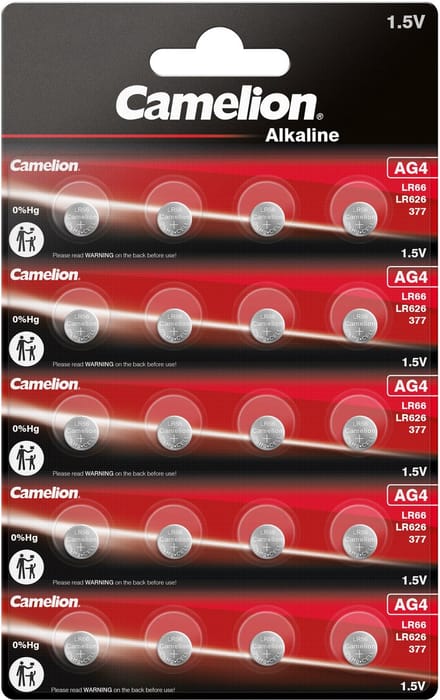 Camelion Alkaline 0% Mecury AG4 1,5V blister 20
