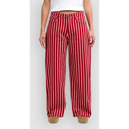 RVCA Lola Stripes Broek rood