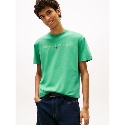 Tommy Hilfiger Tjm Regular Linear Logo Bahama Green Taglia: M | Magliette basic Outlet | Uomo | Verde
