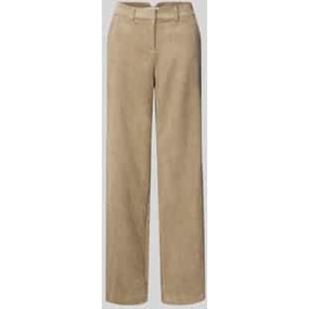 Straight leg corduroy broek met structuurmotief