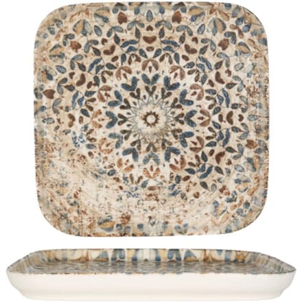 Rinart Serveerschaal - Aztec - Porselein - 22x22 cm - set van 2