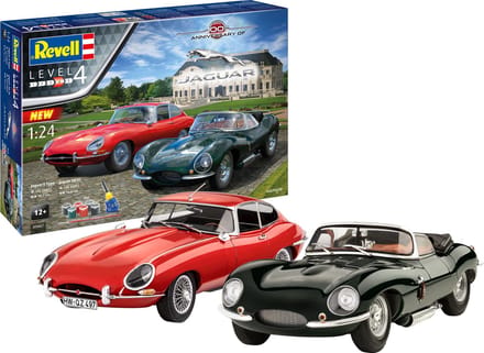 Revell Modelbouwpakket Auto - 05667 Jaguar Cars 100th Anniversary - Gift Set Plastic - 1:24 - Modelbouw