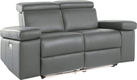 Rayland-Sofa 2-zits - Elektrisch - Grijs PU