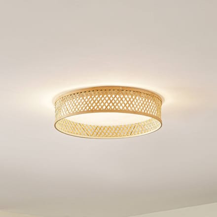 Lindby LED plafondlamp Eilif, bamboe, Ø 40 cm