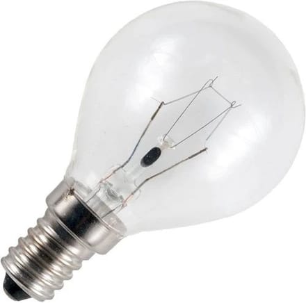 Schiefer E14 Kogel Gloeilamp | 25W 2700K 220lm 42V | Dimbaar