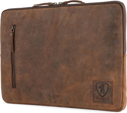 Vintage Leer Laptop Tas voor 15 Inch Notebook | Beschermhoes en Computer Case