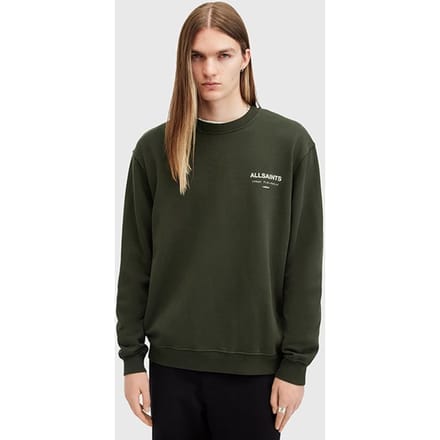AllSaints Underground Crew Grange Green Größe: M | Pullover Outlet | Herren | Grün