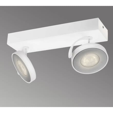 Philips LED spot Clockwork in wit met twee lichtbronnen