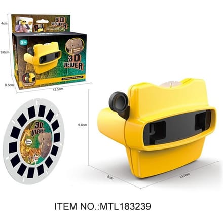 Nouveau View-Master 3D Machine de Visualisation Éducative 3D Licorne Mini Théâtre Jouets Lumineux Cadeau pour Enfants jaune