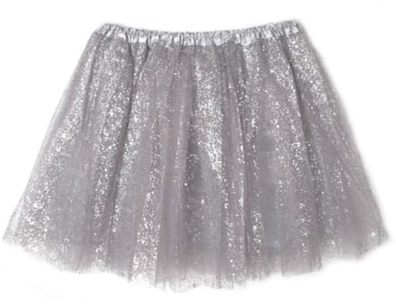 Tutu Tule - Zilver tutu rokje met voering - lengte rok 40 cm