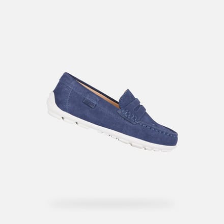 GEOX NEW FAST JONGENS Loafers - MARINEBLAUW/WIT