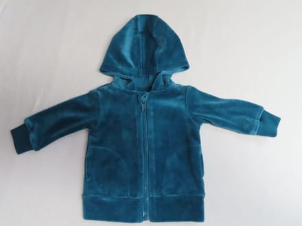 Gilet - Unie - Fluweel - Kap en rits - Groen , Aqua - 0/ 1 maand - 50 / 56