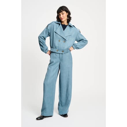 POM Amsterdam Jacket - Bouclé Dawn Blue Taglia: 34 | Giacche corte Outlet | Donna | Blu