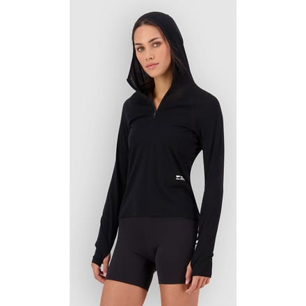 Mons Royale Bella Merino Hood Base Layer Top zwart