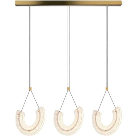 Zambelis Hanglamp 23031, 3-lamps, 3.000 K, glas, goudkleurig