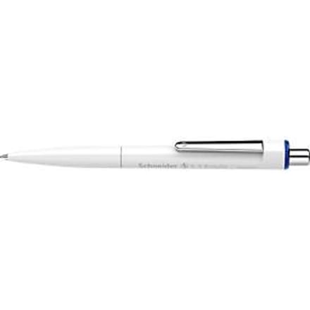 Balpen Schneider K3 Biosafe, slagbreedte M, onuitwisbaar, bioplastic, witte ton, blauwe schrijfkleur, 10 st.