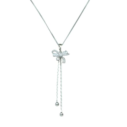 Double Knots Necklace Silver
