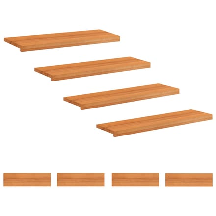 vidaXL - Traplopers - 8 - st - 90 - x - 25 - x - 2 - cm - Lichtbruin - Massief - beukenhout