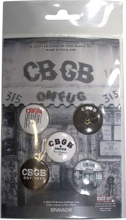 CBGB - Logos Badge/button - Set van 5 - Multicolours