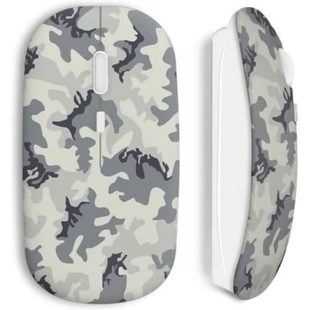 Grijze militaire draadloze muis