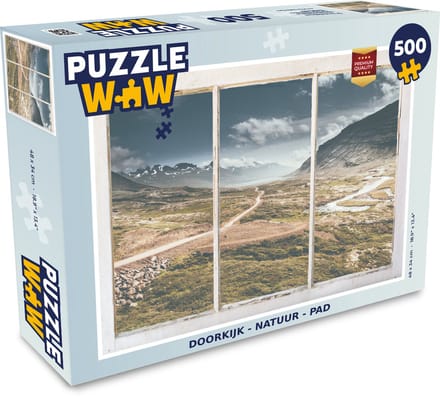 Puzzel Doorkijk - Natuur - Pad - Legpuzzel - Puzzel 500 stukjes