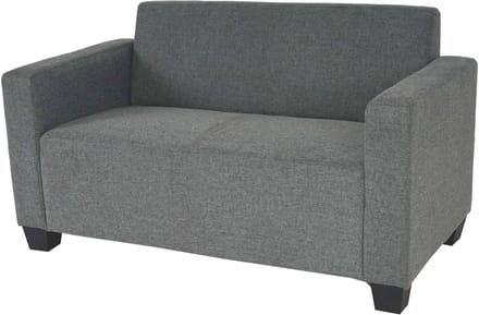 2-zits bank Lyon loungebank stof/textiel ~ grijs