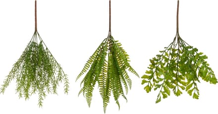 J-Line decoratie tak Varen - kunstsof - groen - 3 stuks