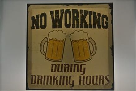 tekstbord wandbord bier mancave  set van 3 stuks