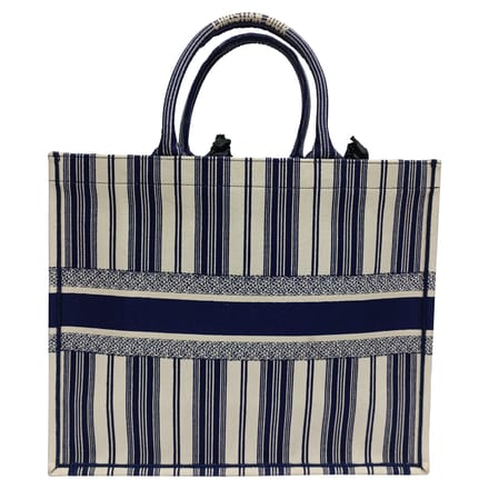Dior Grote Dior Boek Shopper in Navy Blauw Katoen