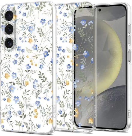 Tech-Protect FlexAir Case for Samsung Galaxy S25 - Daisies with Leaves