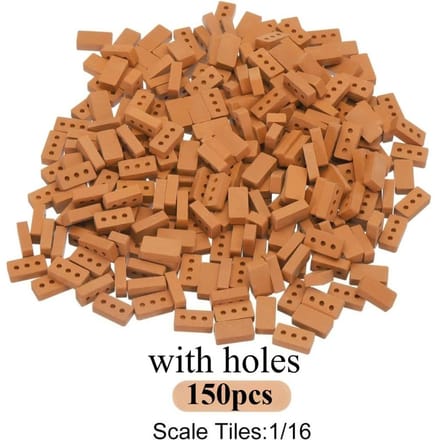 50-150 stuks 1:16 Echte Mini Bakstenen Model, Miniatuur Figuur Landschapsaccessoires, DIY Nep Bakstenen Speelgoed Voor Feeëntuin Bouw
