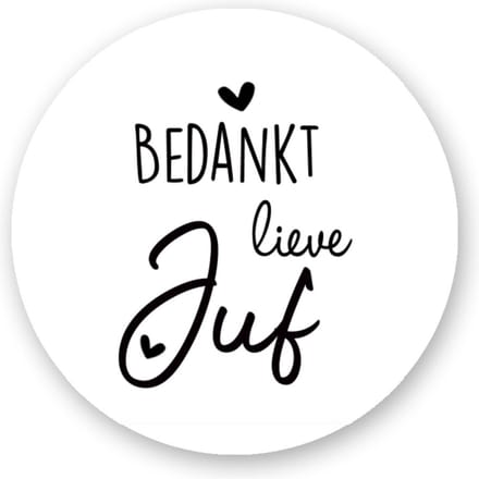 Sluitsticker Bedankt lieve juf - Sluitstickers Pimp Studio