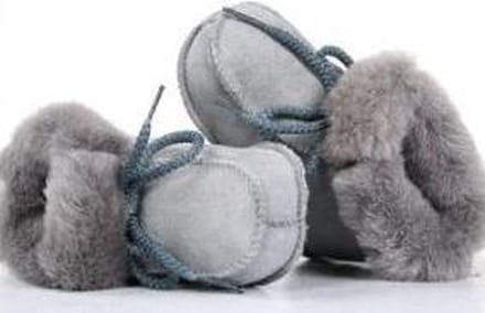Bernardino® - Baby slofjes - Grijs - Unisex - Maat 20