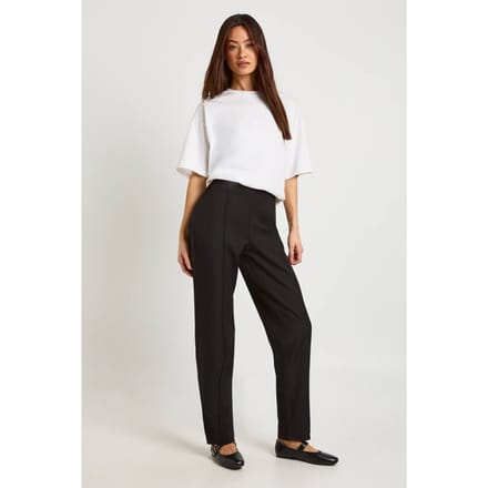 Dames Tall Boohoo Basics Getailleerde Toelopende Broek | Zwart | Maat: 34