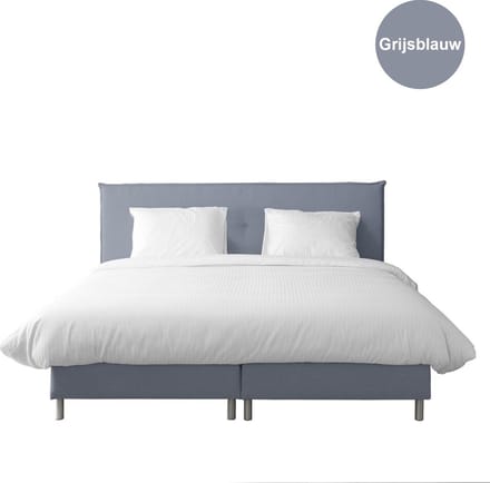 Anno 1588 Boxspring Pollux - Complete boxspringset - Pocketvering - Grijsblauw - 140x200